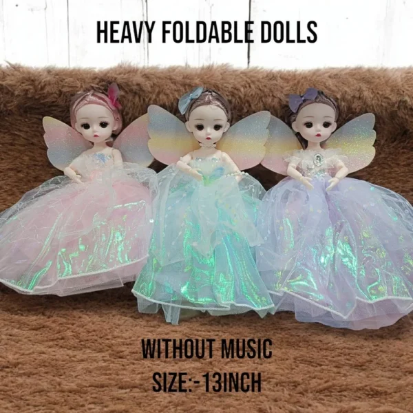 HEAVY FOLDABLE CUTE KOREAN PRINCESS 13 INCHES BARBIE DOLL FOR KIDS - Image 3