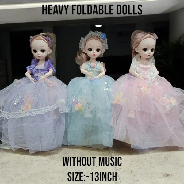 HEAVY FOLDABLE CUTE KOREAN PRINCESS 13 INCHES BARBIE DOLL FOR KIDS - Image 4