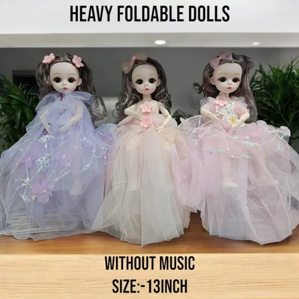 HEAVY FOLDABLE CUTE KOREAN PRINCESS 13 INCHES BARBIE DOLL FOR KIDS - Image 5