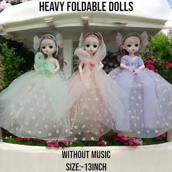 HEAVY FOLDABLE CUTE KOREAN PRINCESS 13 INCHES BARBIE DOLL FOR KIDS